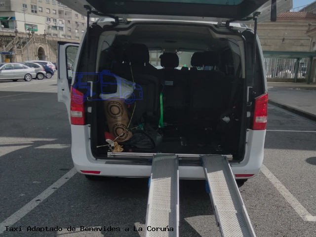 Taxi accesible de La Coruña a Benavides